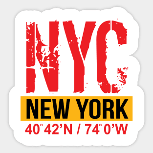 'New York City USA Flag NY' New York City Gift Sticker